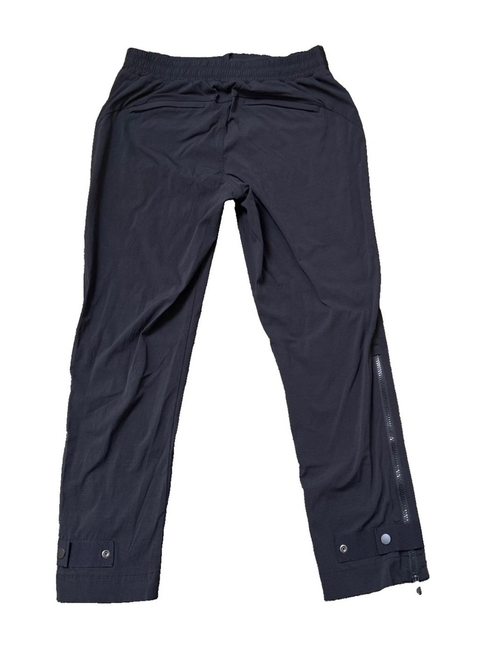 Athleta Belted Trekkie Hiking Pants Zipper Sides Women's 8 Black Stretch Outdoor - Picture 4 of 10